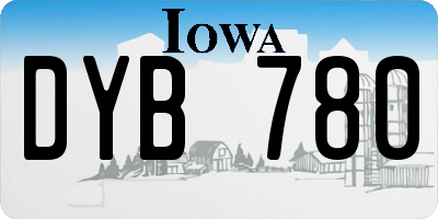 IA license plate DYB780