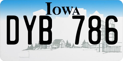 IA license plate DYB786
