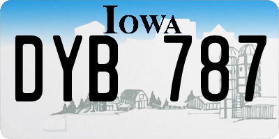 IA license plate DYB787