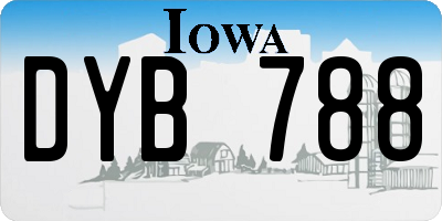 IA license plate DYB788