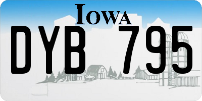 IA license plate DYB795