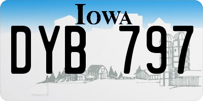 IA license plate DYB797