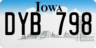 IA license plate DYB798