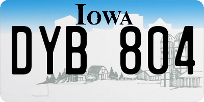 IA license plate DYB804