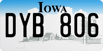 IA license plate DYB806