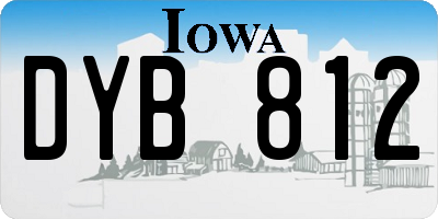 IA license plate DYB812