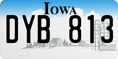 IA license plate DYB813