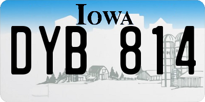 IA license plate DYB814