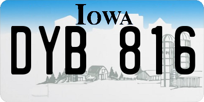 IA license plate DYB816