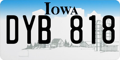 IA license plate DYB818