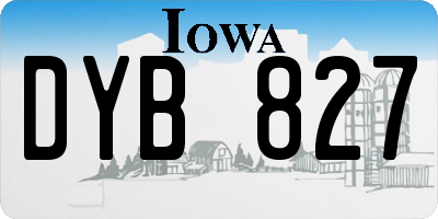IA license plate DYB827