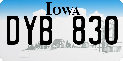 IA license plate DYB830