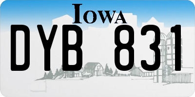 IA license plate DYB831