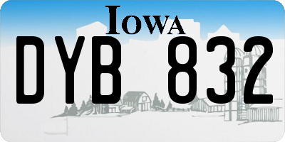 IA license plate DYB832