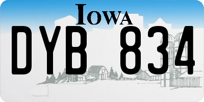 IA license plate DYB834