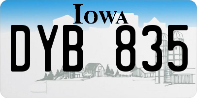 IA license plate DYB835
