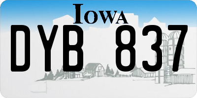 IA license plate DYB837