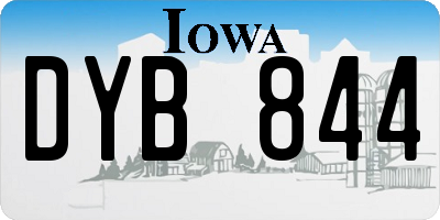 IA license plate DYB844