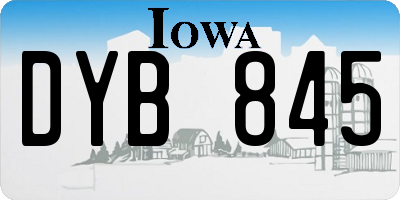 IA license plate DYB845