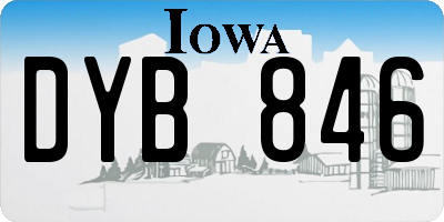 IA license plate DYB846