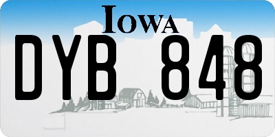 IA license plate DYB848