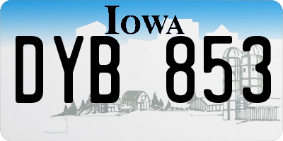 IA license plate DYB853