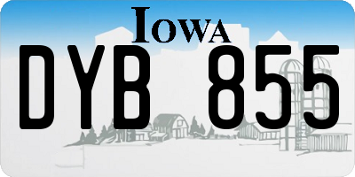IA license plate DYB855