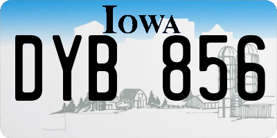 IA license plate DYB856