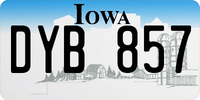 IA license plate DYB857