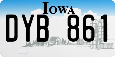 IA license plate DYB861