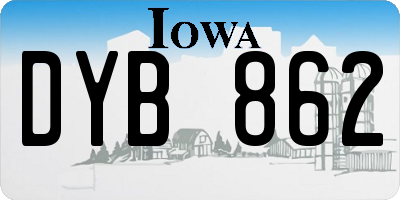 IA license plate DYB862