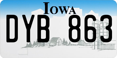 IA license plate DYB863