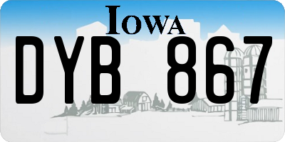 IA license plate DYB867