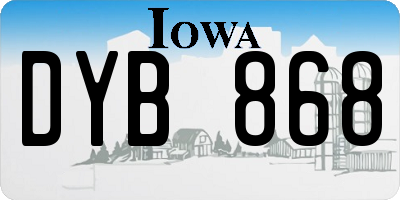 IA license plate DYB868