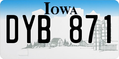 IA license plate DYB871