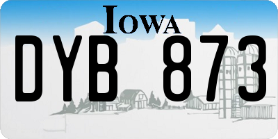 IA license plate DYB873