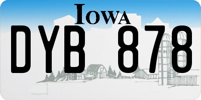 IA license plate DYB878