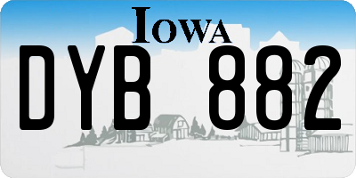 IA license plate DYB882