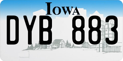 IA license plate DYB883
