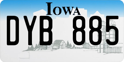 IA license plate DYB885