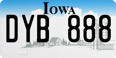 IA license plate DYB888