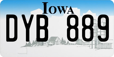 IA license plate DYB889