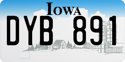 IA license plate DYB891