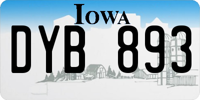 IA license plate DYB893