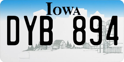 IA license plate DYB894