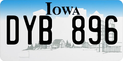 IA license plate DYB896