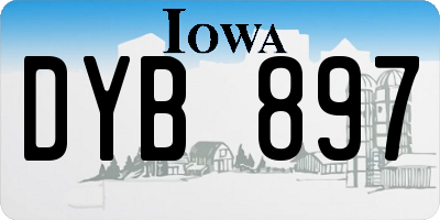 IA license plate DYB897