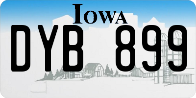 IA license plate DYB899