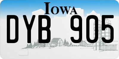 IA license plate DYB905