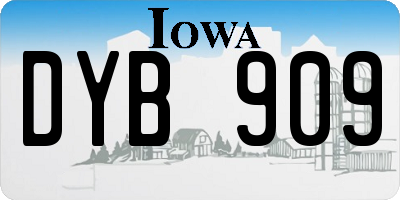 IA license plate DYB909